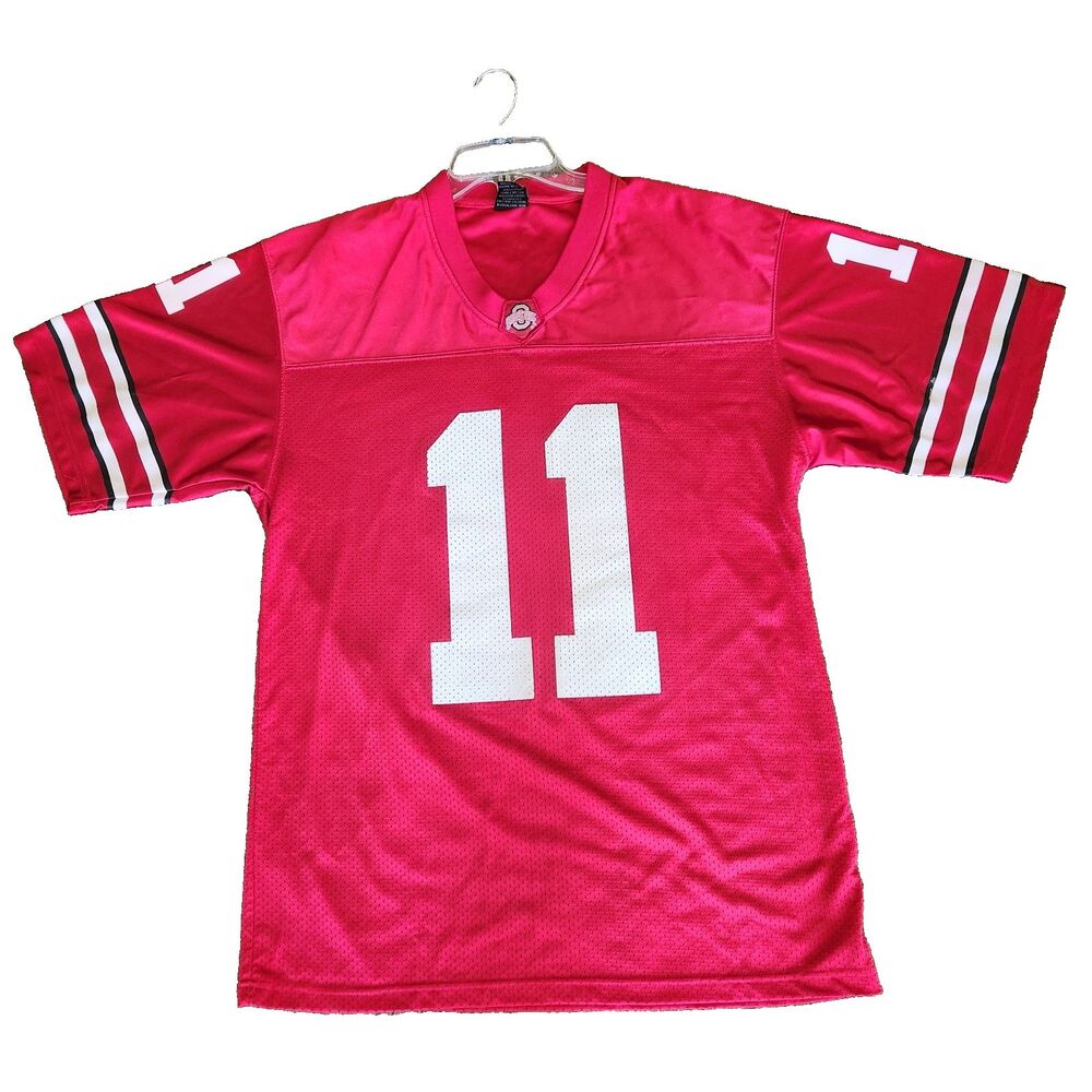 Mens Atlantis Ohio State Buckeyes OSU Football Team Jersey Red Sz M 100% Poly